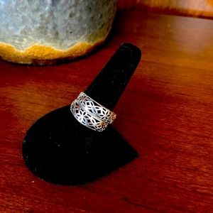 Sterling Silver Filigree Hoop Earrings